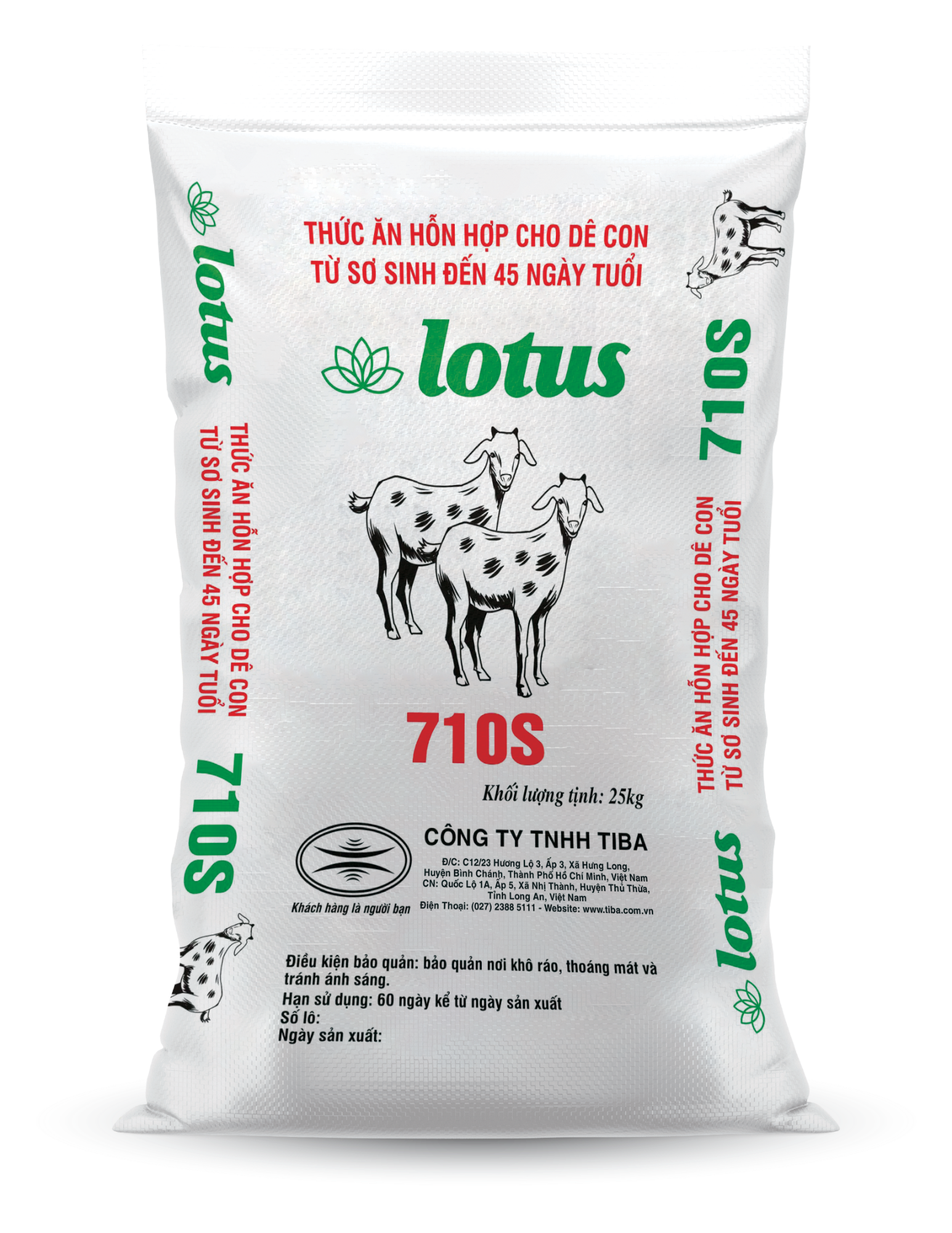 THỨC ĂN HỖN HỢP CHO DÊ CON TỪ SƠ SINH ĐẾN 45 NGÀY TUỔI