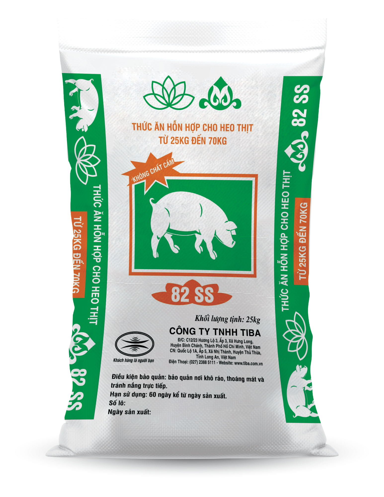 THỨC ĂN HỖN HỢP CHO HEO THỊT TỪ 25 ĐẾN 70KG