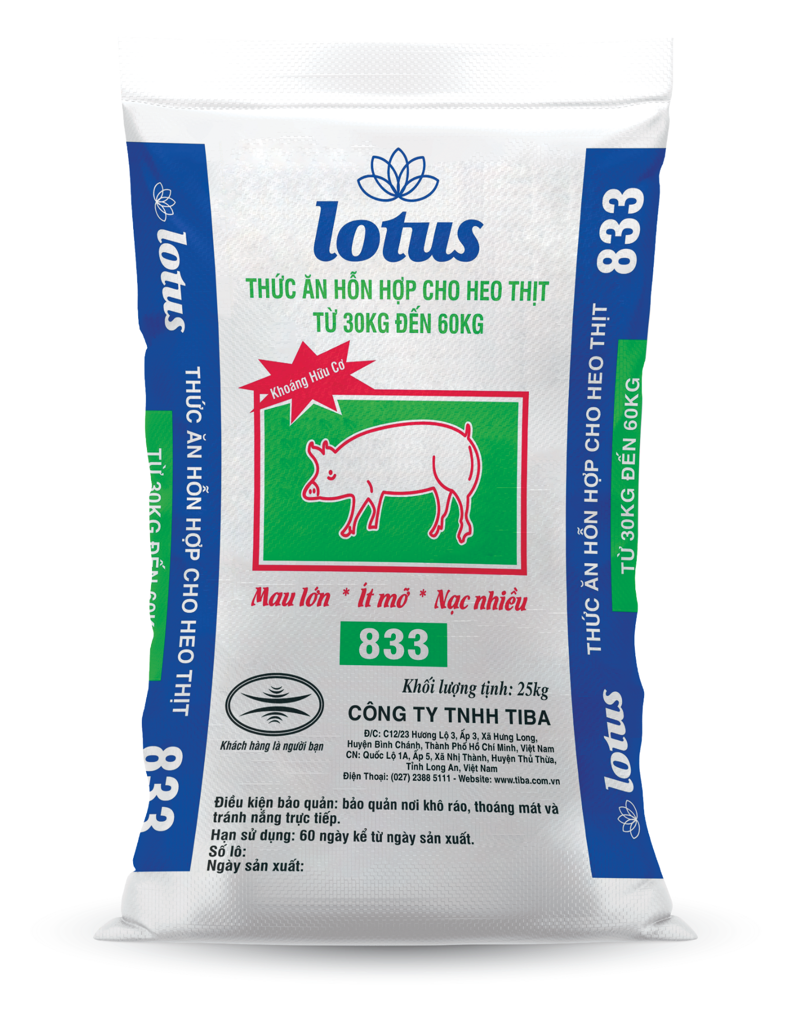 THỨC ĂN HỖN HỢP CHO HEO THỊT TỪ 30KG - 60KG